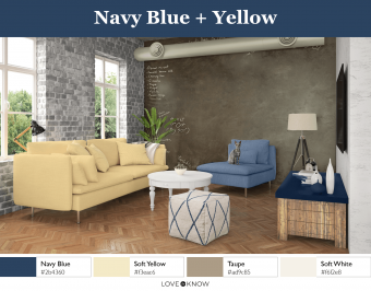 Navy Blue & Yellow palette