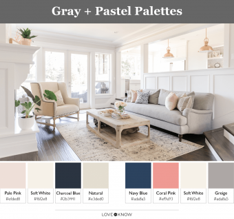 Grey colour palette 2024 living room