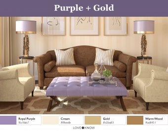 Color scheme palette image  Purple color palettes, Purple palette, Gold  color palettes