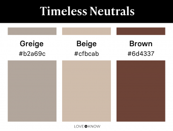 Timeless neutrals color palette