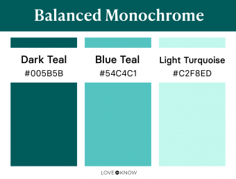 Balance teal monochrome palette