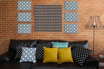 Fabric panel wall art