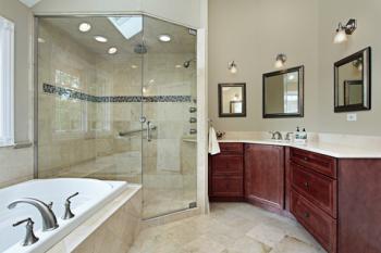 luxury shower in bathroom