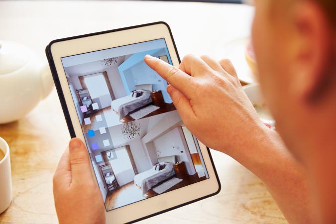 Decorating App On Digital Tablet