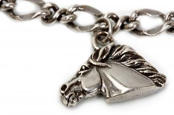 Silver horse jewelry pendant