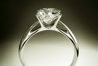 A large solitaire diamond ring