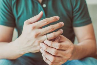 man holding his purity ring