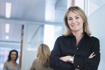 Confident businesswoman smiling