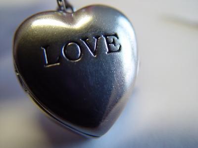 Generic locket inscribed love