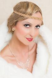 flapper with Art Deco jewelry