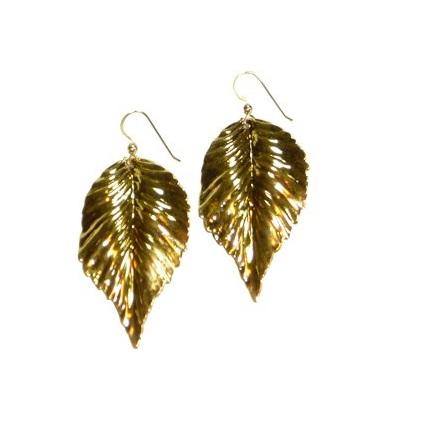 kipepeo gold leaf earrings