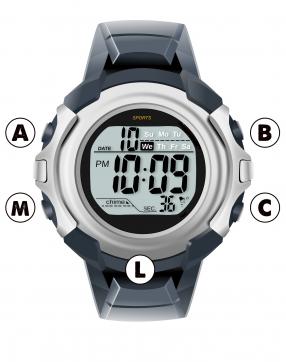 casio analog digital watch set time