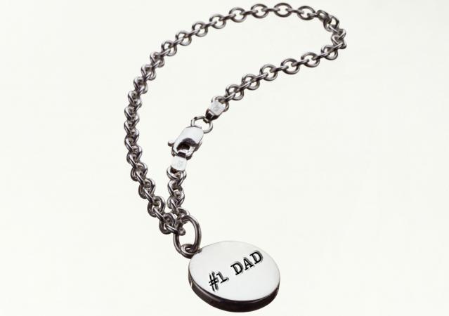 silver dad charm