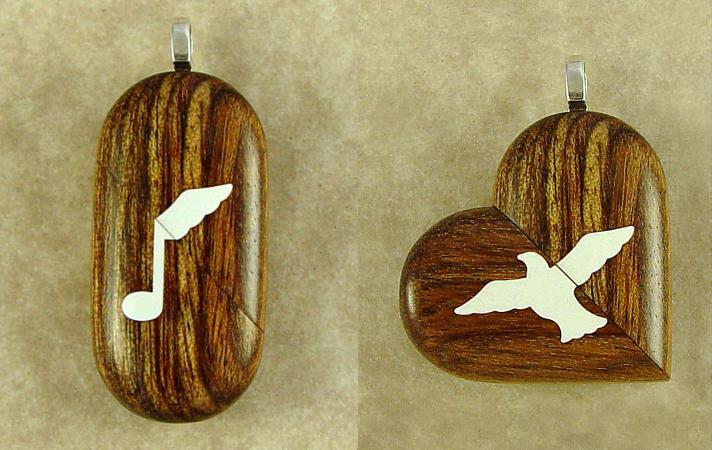 Wood illusionist lockets from Illusionistlocket.com