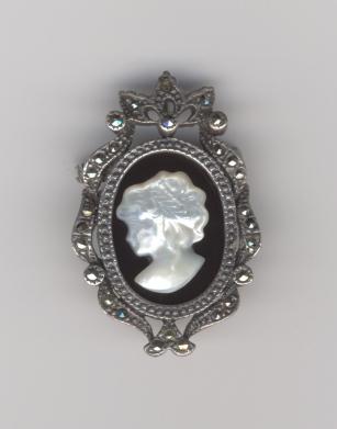 Cameo with Marcasite