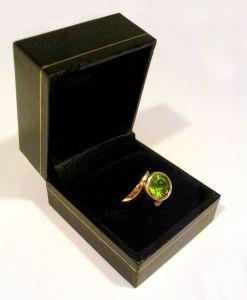 Peridot ring not a cushion cut