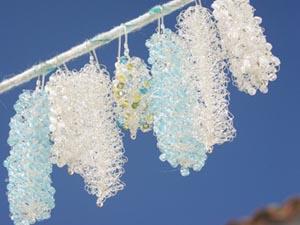 Handmade crystal earrings