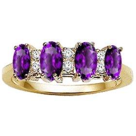 Diamond and Amethyst Bands