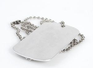 Dog tags make great name jewelry.