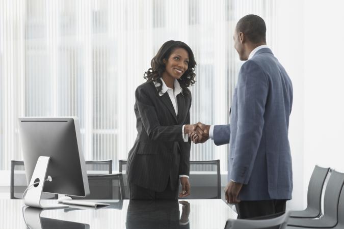 Business people shaking hands