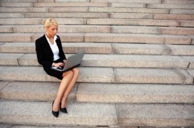 Woman Using Laptop