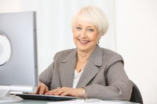 Senior woman at work