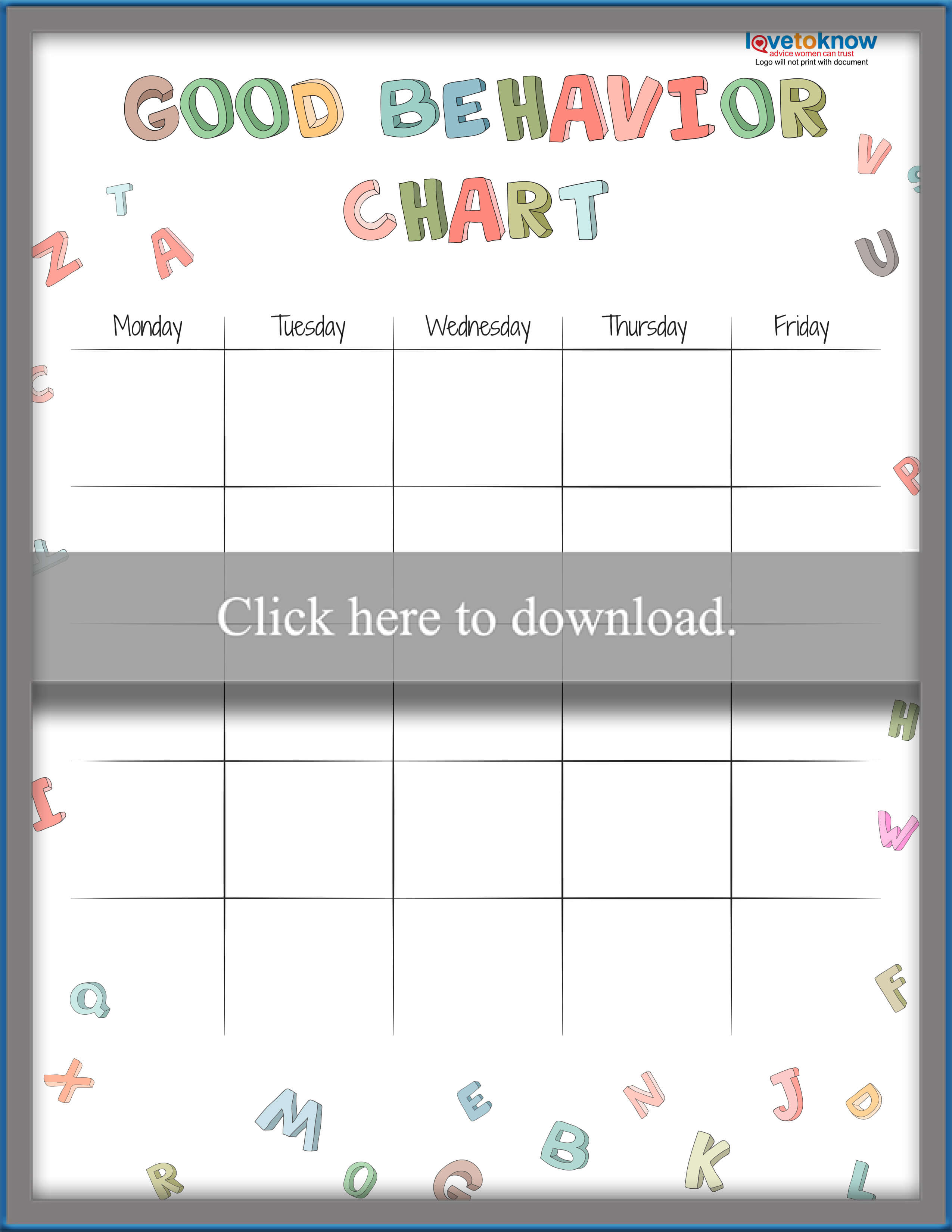 Free Printable Classroom Sticker Charts