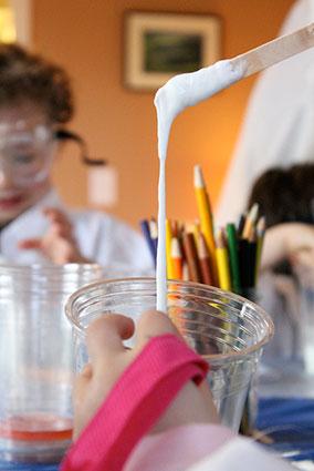 Playing with slime