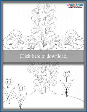 Easter Cross coloring page