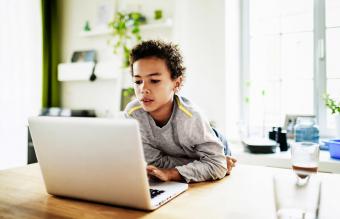 boy using laptop