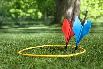 A shot of some vintage lawn darts
