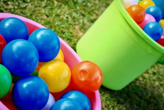 Colorful Balls In Bucket