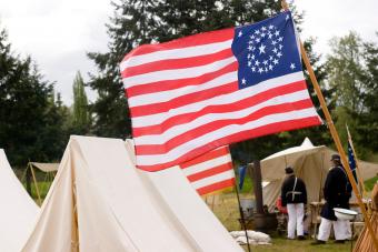 Tents and a Union Flag