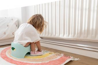 Toddler in potty training