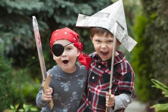 boys playing pirates