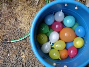 water balloons and hose