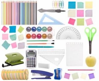 All kinds of cool, colorful school supplies