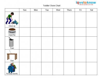 Printable Chore Chart Pictures