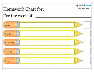 worksheet handwriting blank Charts   Homework Printable LoveToKnow