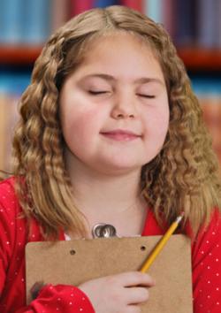 girl memorizing