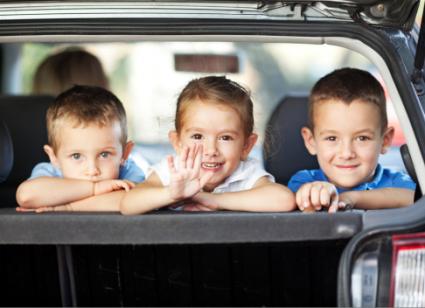3 boys in a car