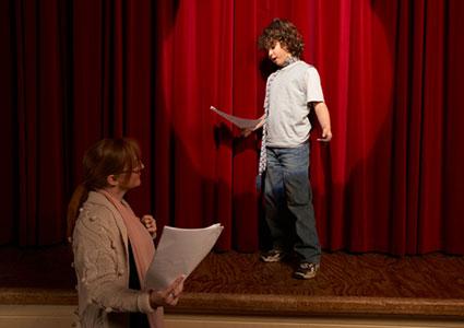 child on stage