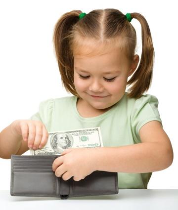 Girl with wallet