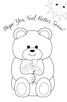 Get Well Card To Color