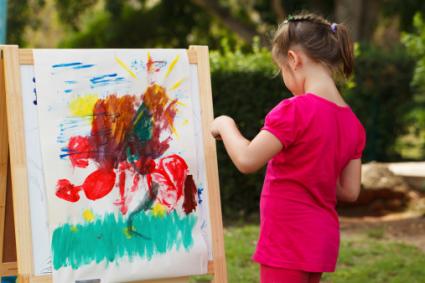 Little Girl Painting