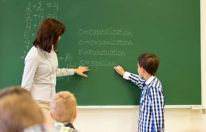 writing on chalk board