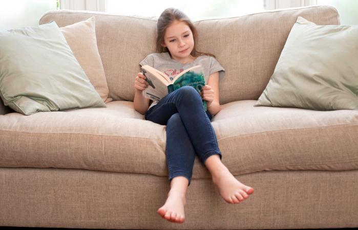 Girl reading book