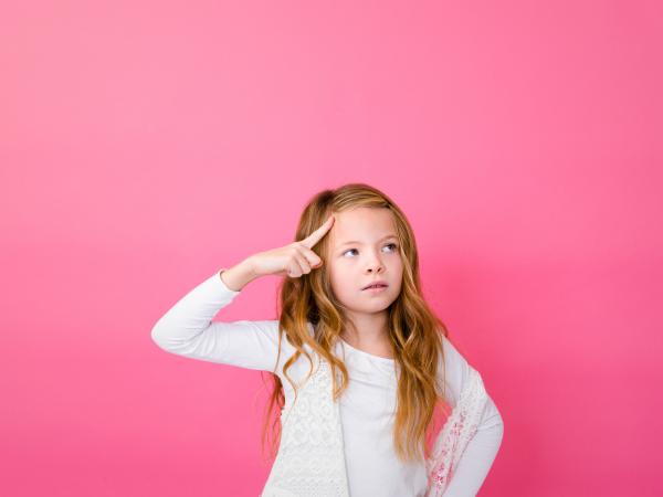 Thoughtful little girl