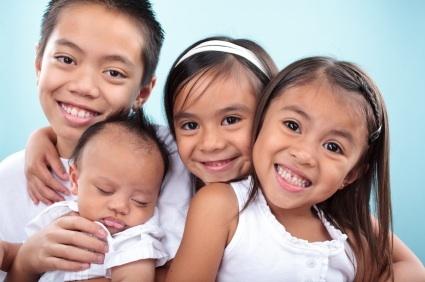 A happy group of siblings
