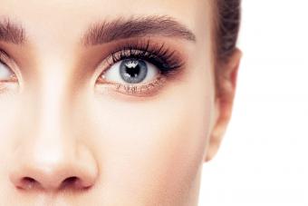 Woman with blue eyes